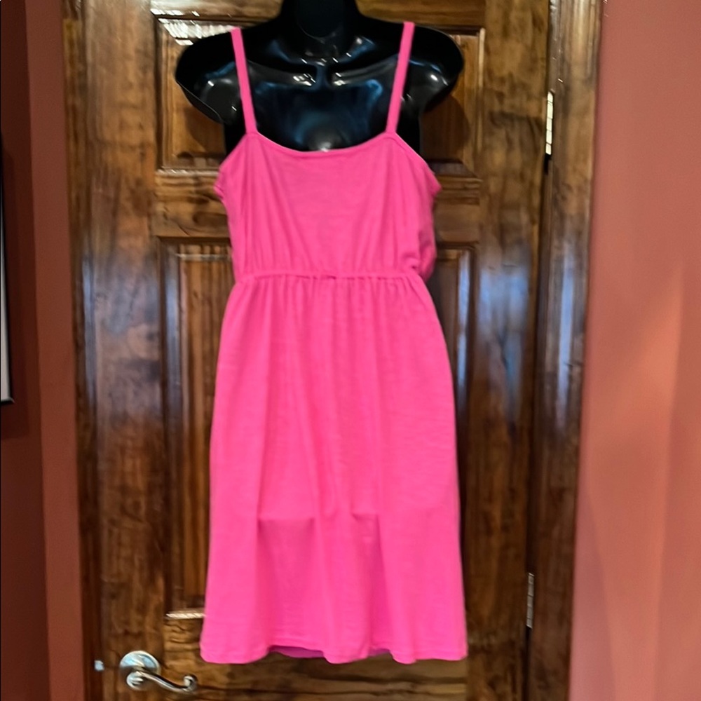 LOFT Pink Ruffle Midi Dress - Picture 2 of 5